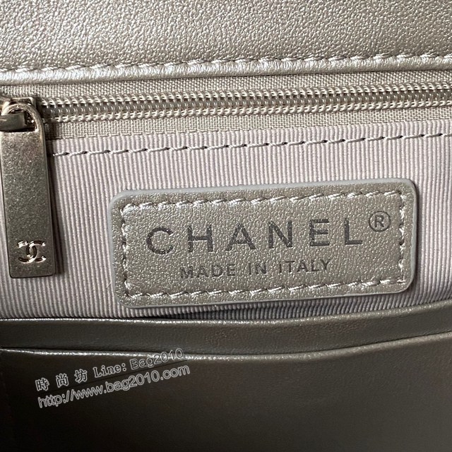 Chanel專櫃新款23p大logo鏈條包 大號AS3855 香奈兒復古油蠟皮腋下包單肩斜挎女包 djc5426